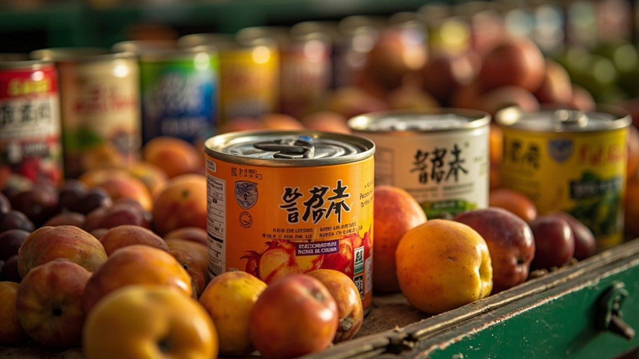 Chinese canned food export warehouse with various canned products